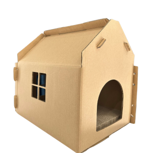 House For Cat With Scratcher Pad