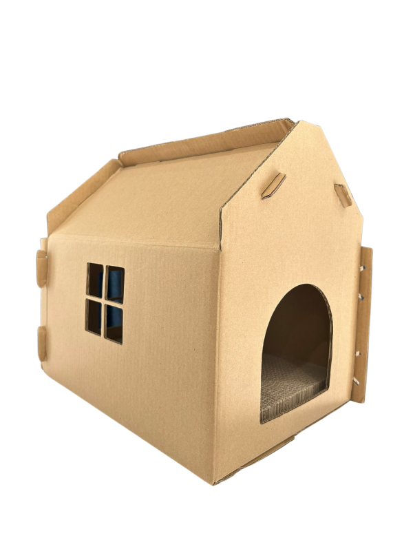 House For Cat With Scratcher Pad