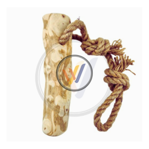 WOODEN PET TOYS WITH ROPE AND HANDLE