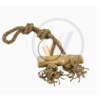 COFFEE WOODEN PET TOYS WITH DOUBLE ROPES