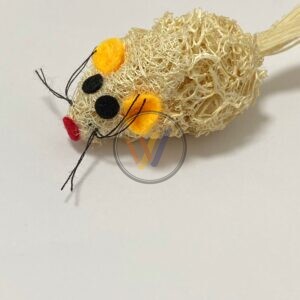 Loofah Pet Toy in Mouse Shape