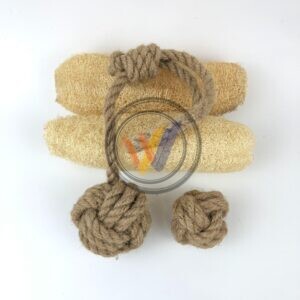 HEMP BALL PET TOY (WITH ROPE)