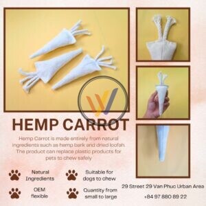 Pet Toys: Hemp carrot for Dog Chew
